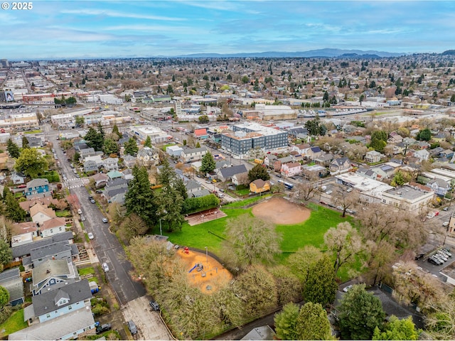 drone / aerial view with a residential view