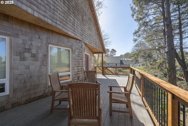 view of wooden terrace