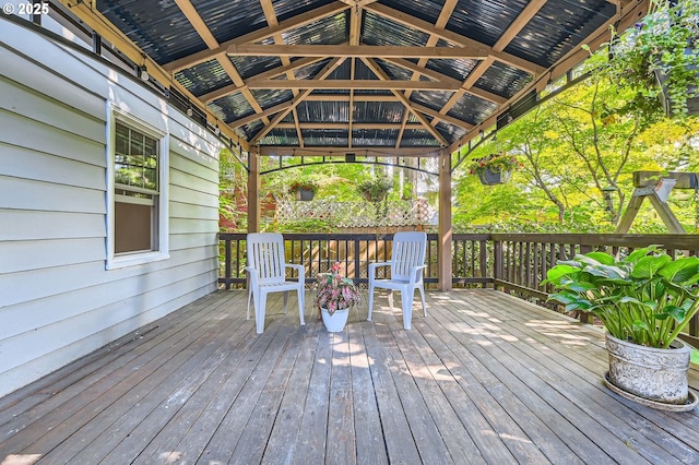 3954 NE 38th Ave, Portland, OR 97212 - wooden terrace featuring a gazebo
