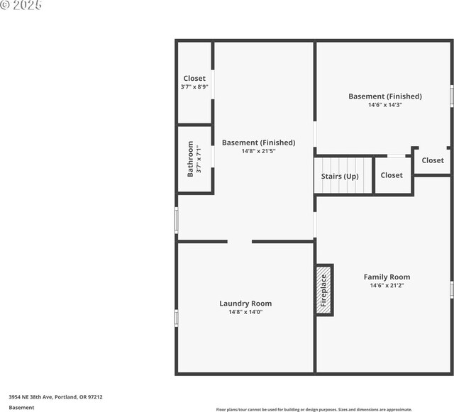 3954 NE 38th Ave, Portland, OR 97212 - view of floor plan / room layout