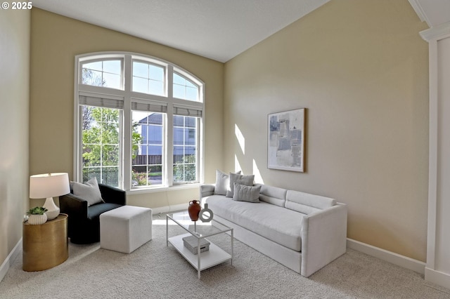13129 NW Alvada St, Portland, OR 97229 - living area featuring a wealth of natural light, carpet flooring, and baseboards