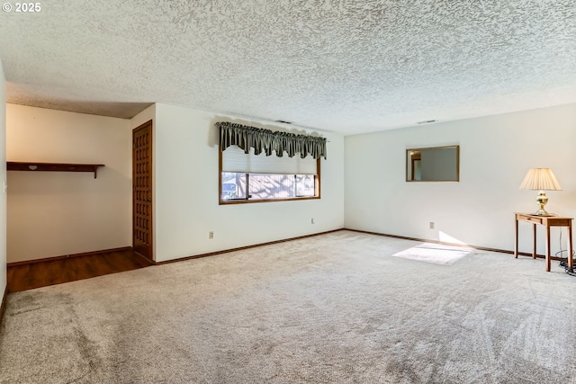 interior space featuring a textured ceiling