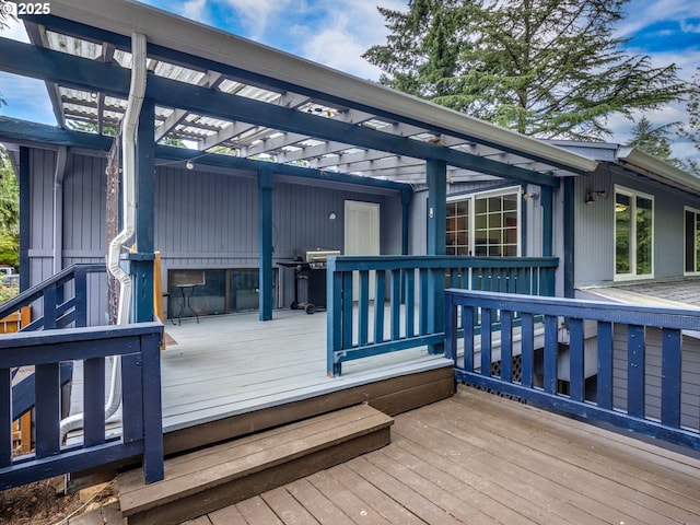 12309 SE Riveridge Dr, Vancouver, WA 98683 - wooden terrace with a pergola and area for grilling