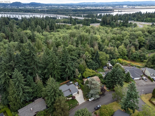 12309 SE Riveridge Dr, Vancouver, WA 98683 - aerial view of property's location with a large body of water and a heavily wooded area