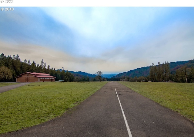 view of street featuring a mountain view