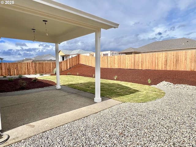 931 Medina Ave, Sutherlin, OR 97479 - view of yard featuring a patio area and a fenced backyard