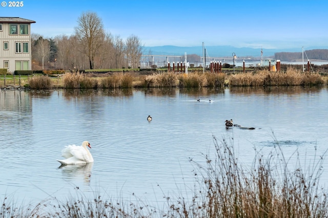 property view of water with a mountain view