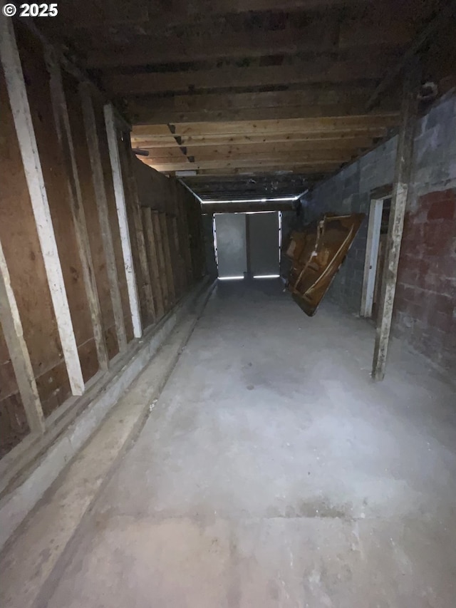 view of basement