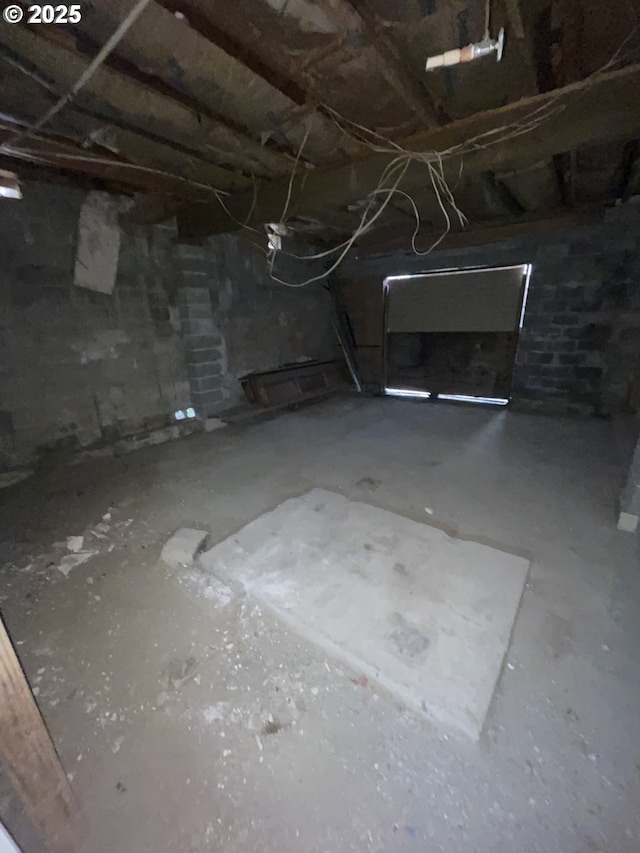 view of basement