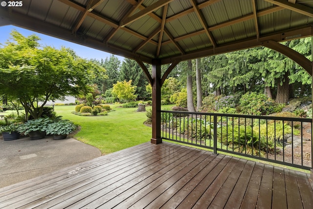 4220 NE 171st Ave, Vancouver, WA 98682 - wooden deck featuring a lawn and a gazebo