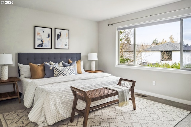 view of carpeted bedroom