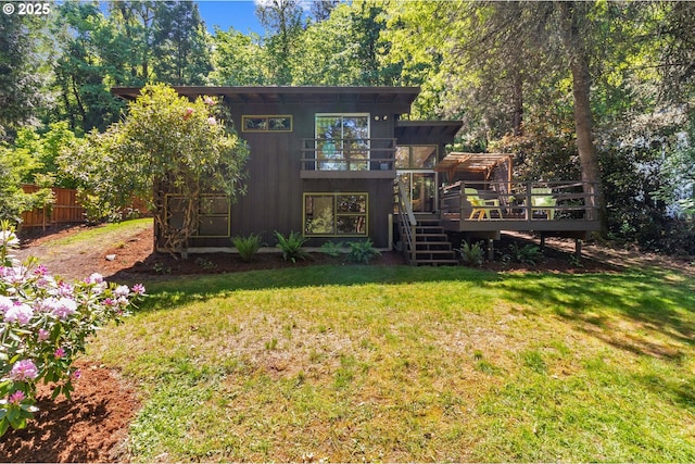 3115 NW Cornell Rd, Portland, OR 97210 - back of property featuring a deck and stairway