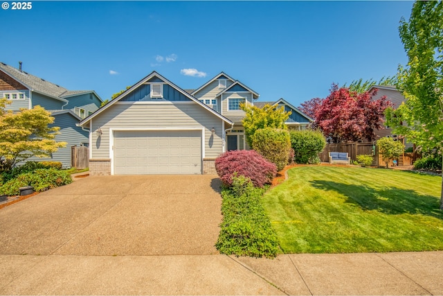 30809 NW Yorkshire St, North Plains, OR 97133 - craftsman-style house featuring brick siding, board and batten siding, driveway, and a garage