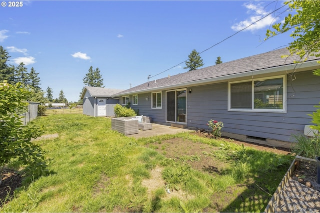 11547 NE San Rafael St, Portland, OR 97220 - back of property featuring a patio area and an outdoor living space