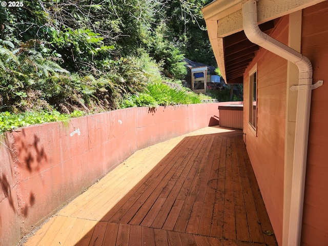 view of wooden terrace