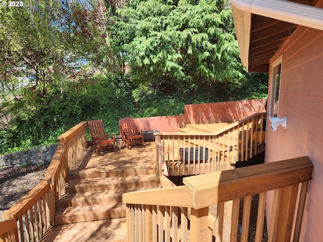 deck featuring outdoor lounge area