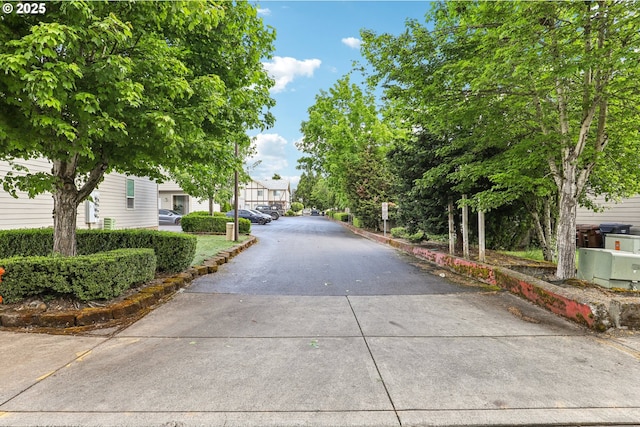 view of concrete road