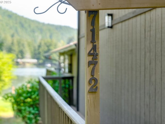details with a mountain view
