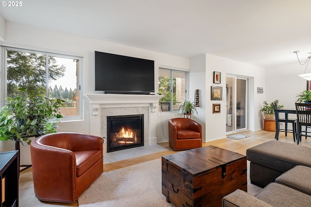 6665 W Burnside Rd, Portland, OR 97210 - living room featuring a premium fireplace