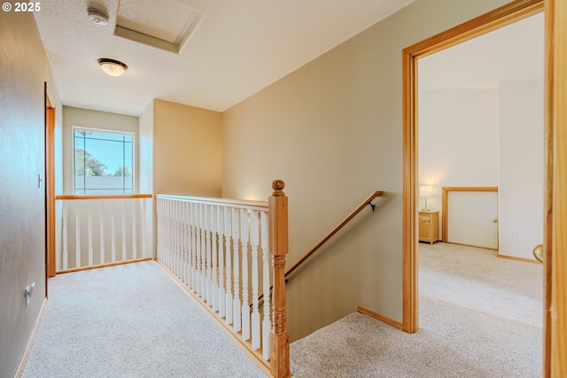 595 Cozy Way, Woodburn, OR 97071 - hall with an upstairs landing, carpet, and attic access
