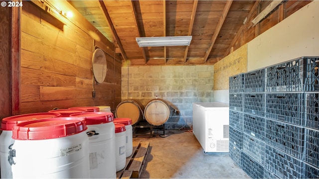 view of storage area