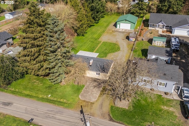 aerial view with a residential view