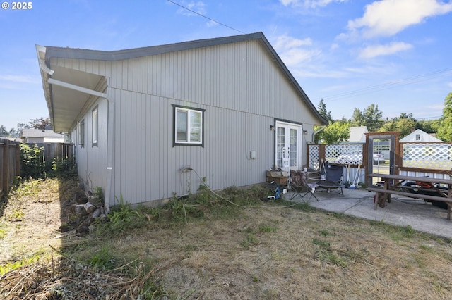 1135 Birch Ave, Cottage Grove, OR 97424 - rear view of property featuring french doors and a patio area