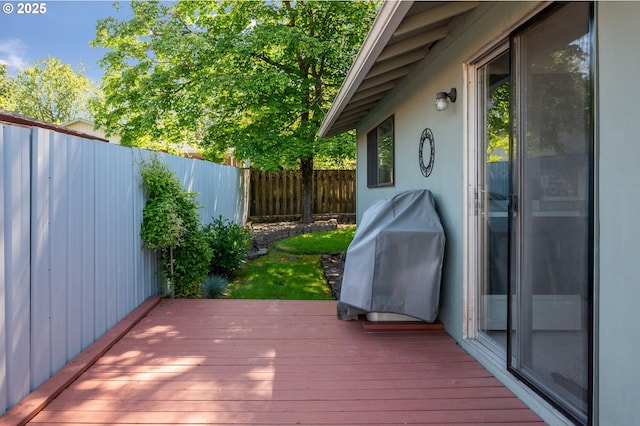 10904 SW 62nd Pl, Portland, OR 97219 - deck featuring a fenced backyard and area for grilling