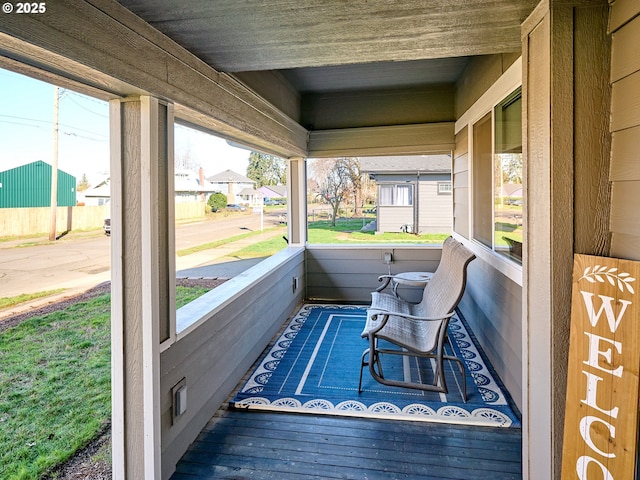 view of sunroom