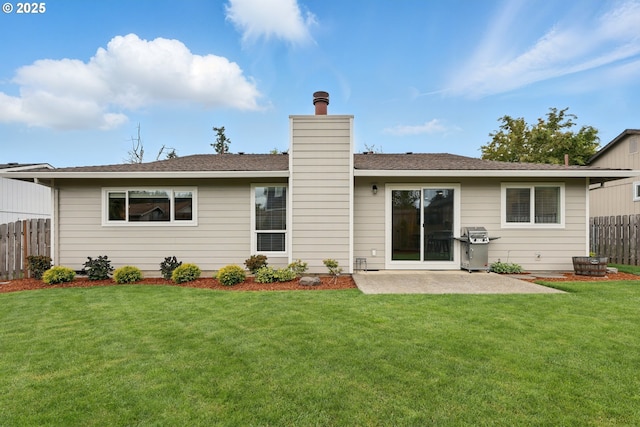 304 SW Birdsdale Dr, Gresham, OR 97080 - back of property featuring a patio and a chimney
