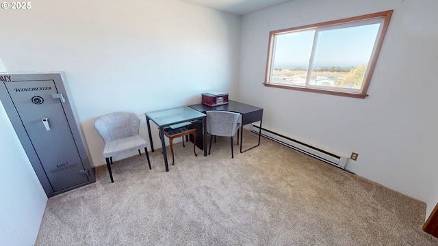 29730 Hillcrest St, Gold Beach, OR 97444 - carpeted office featuring a baseboard radiator