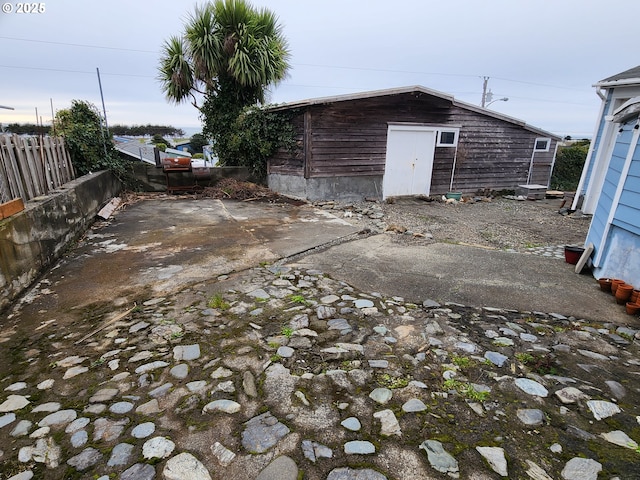 29730 Hillcrest St, Gold Beach, OR 97444 - view of patio / terrace with an outbuilding