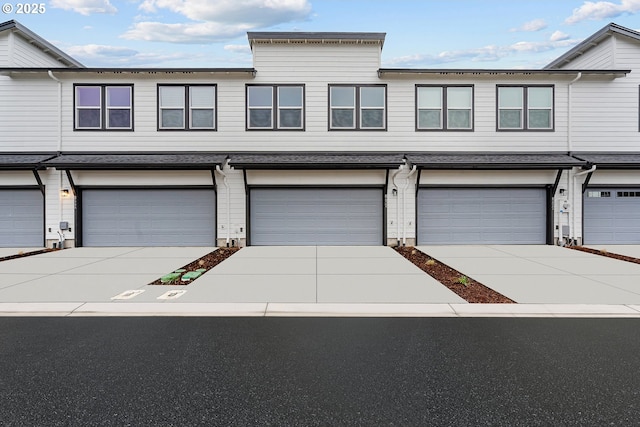 view of property with a garage