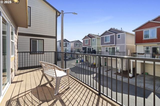 balcony featuring a residential view