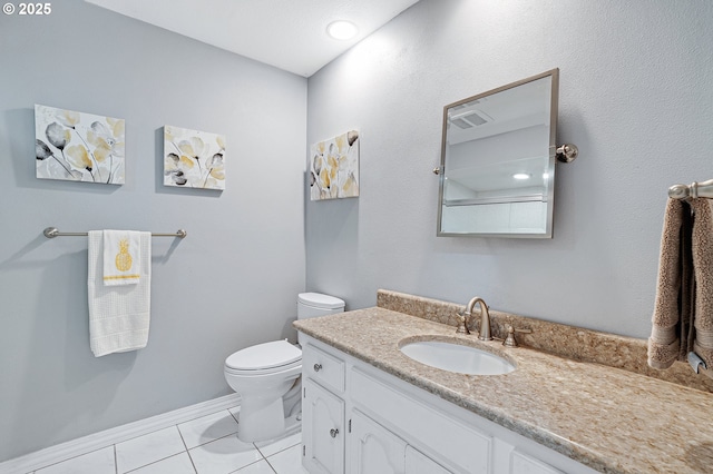 7250 SW Arbor Lake Dr, Wilsonville, OR 97070 - bathroom with toilet, vanity, and tile patterned flooring