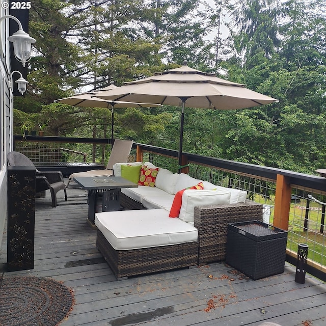 62760 Koski Rd, Coos Bay, OR 97420 - deck with outdoor lounge area