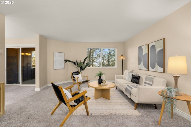 view of carpeted living room