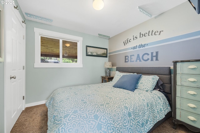 view of carpeted bedroom