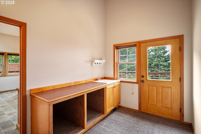 interior space featuring sink