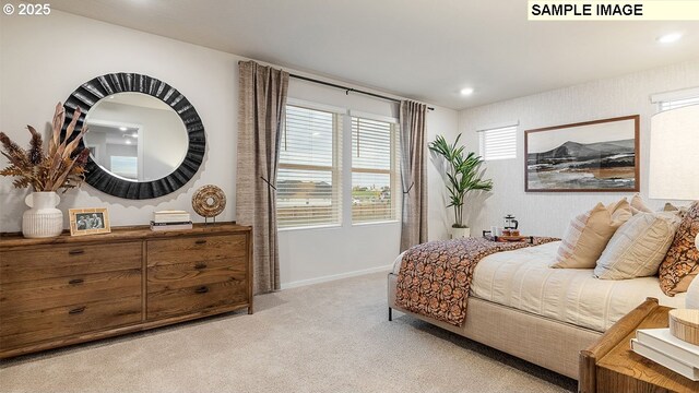 view of carpeted bedroom