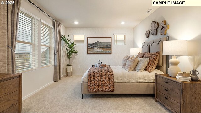 view of carpeted bedroom