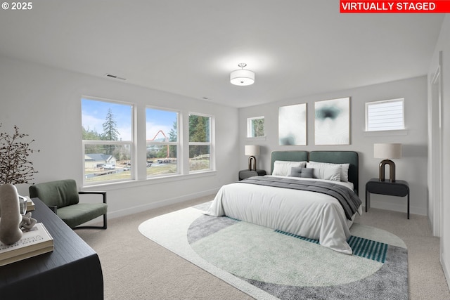 view of carpeted bedroom