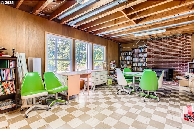 14385 SW Hargis Rd, Beaverton, OR 97008 - office area featuring light floors and wood walls