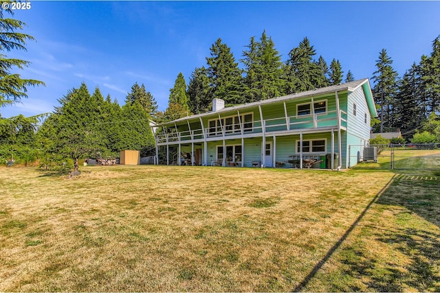 14385 SW Hargis Rd, Beaverton, OR 97008 - back of property with a chimney and a gate