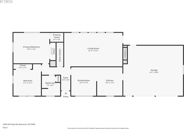 14385 SW Hargis Rd, Beaverton, OR 97008 - view of room layout