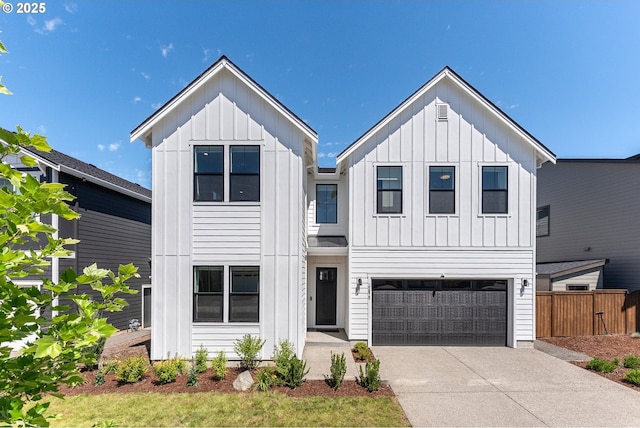 15875 NW Ridgeline St, Portland, OR 97229 - modern farmhouse featuring board and batten siding, driveway, and a garage