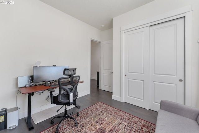 15875 NW Ridgeline St, Portland, OR 97229 - home office with dark wood finished floors and baseboards