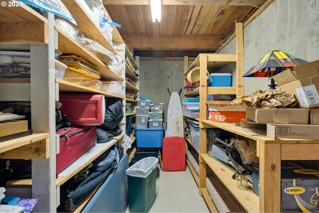 view of storage room