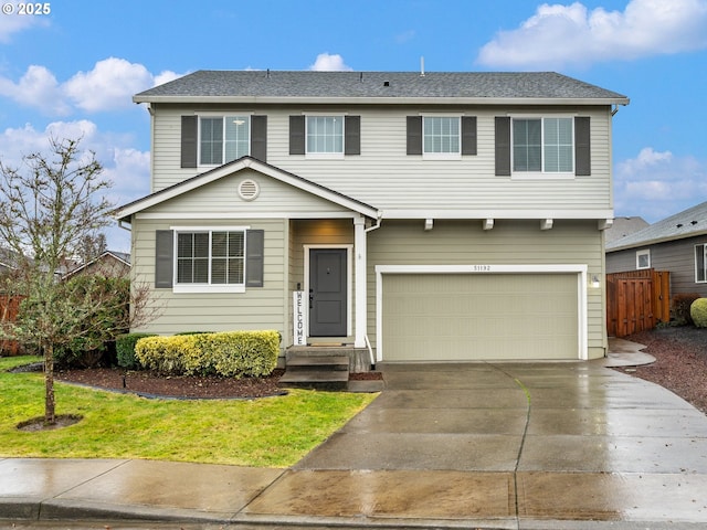 view of front of house featuring a garage