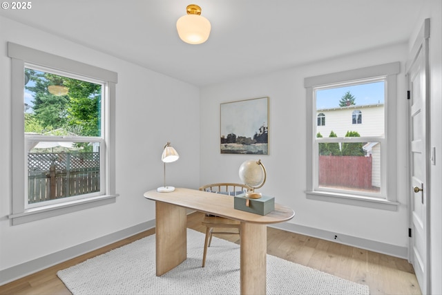 625 NE 69th Ave, Portland, OR 97213 - office space with plenty of natural light, light wood-style flooring, and baseboards